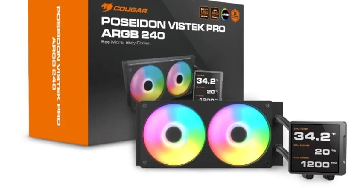 Cougar Ref. Liq Poseidon Vistek Pro ARGB 240 Black (4)