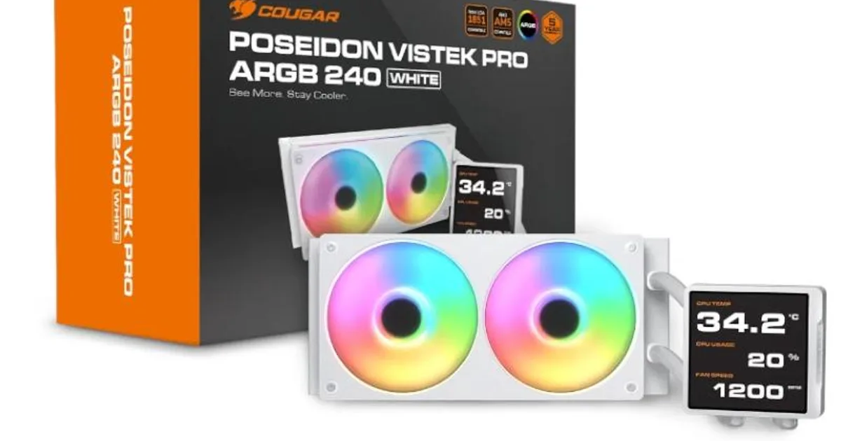 Cougar Ref. Liq Poseidon Vistek Pro ARGB 240 White (4)