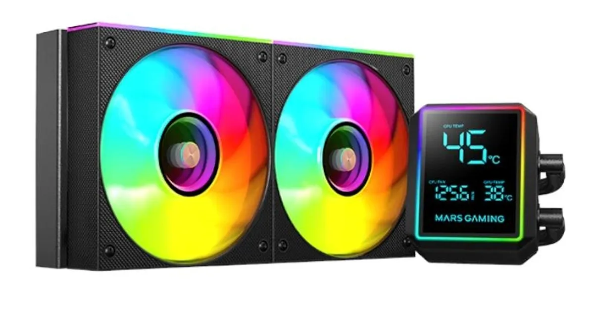 MARS GAMING Refrig. Líquida MLLCDPRO240 AIO Negro
