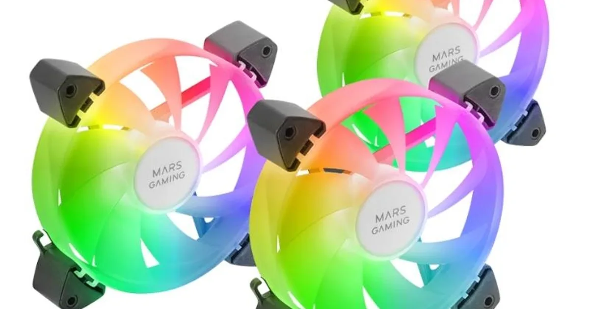 MARS GAMING Ventilador MF3A 120MM 3IN1 ARGB Negro