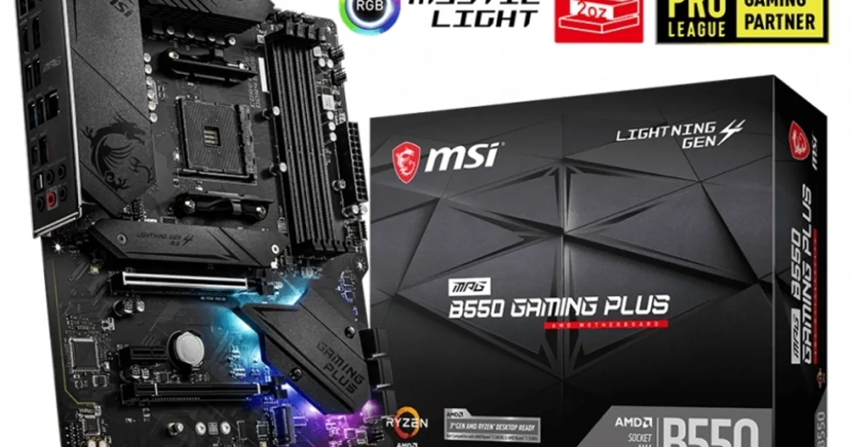 MSI Placa Base MPG B550 GAMING PLUS DDR4 ATX AM4