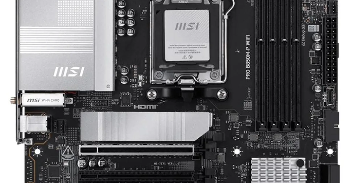 MSI Placa Base PRO B850M-P DDR5 WIFI AM5 (2)