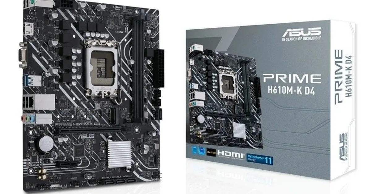ASUS Placa Base PRIME H610M-K D4  mATX LGA1700