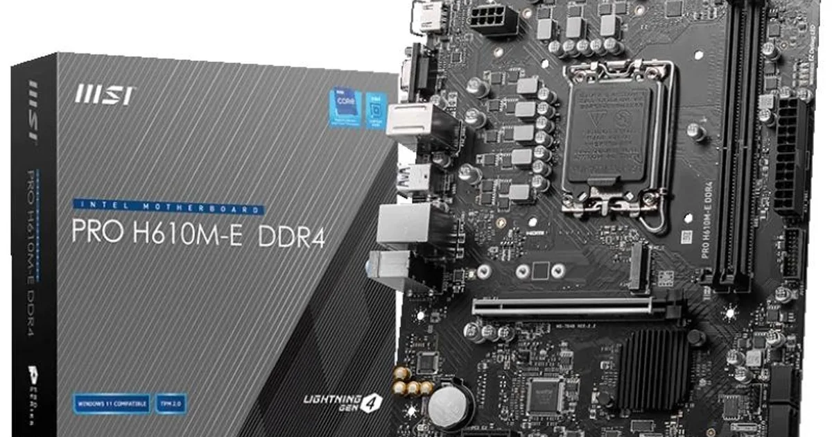 MSI Placa Base PRO H610M-E DDR4 mATX 1700