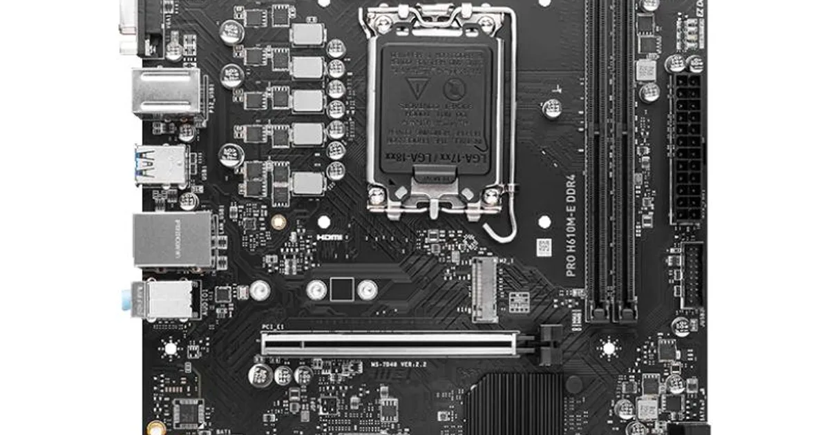 MSI Placa Base PRO H610M-E DDR4 mATX 1700 (2)
