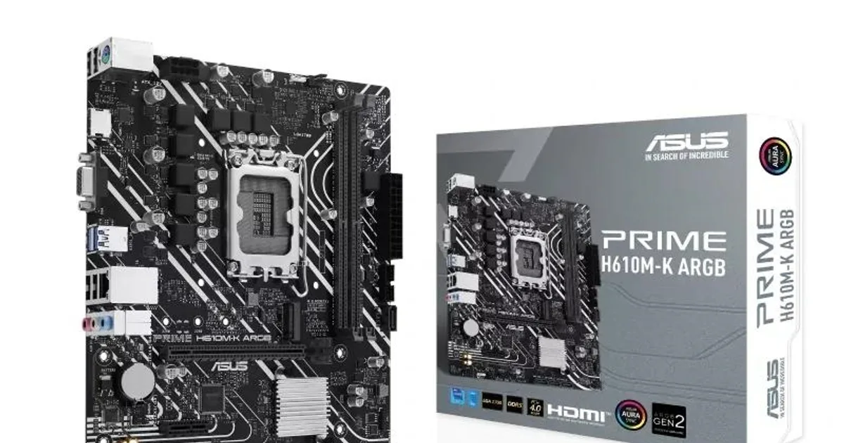 ASUS Placa Base PRIME H610M-K DDR5 ARGB mATX 1700