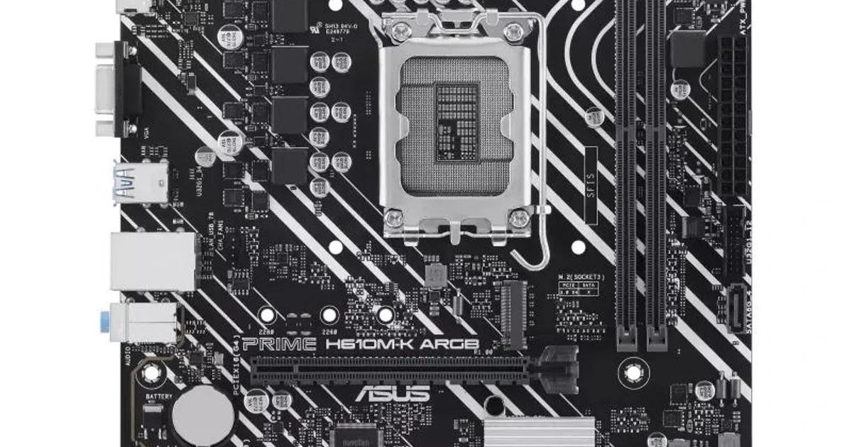 ASUS Placa Base PRIME H610M-K DDR5 ARGB mATX 1700 (4)