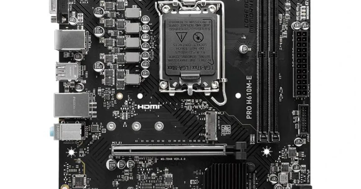 MSI Placa Base PRO H610M-E DDR5 mATX 1700 (4)
