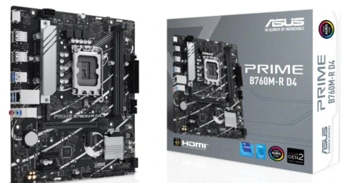 ASUS Placa Base PRIME B760M-R D4 mATX 1700
