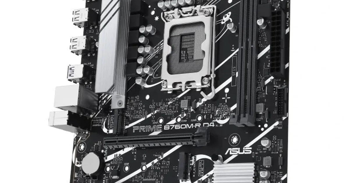 ASUS Placa Base PRIME B760M-R D4 mATX 1700 (2)