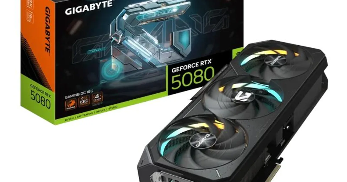 Gigabyte VGA NVIDIA RTX 5080 GAMING OC 16GB DDR7 (2)