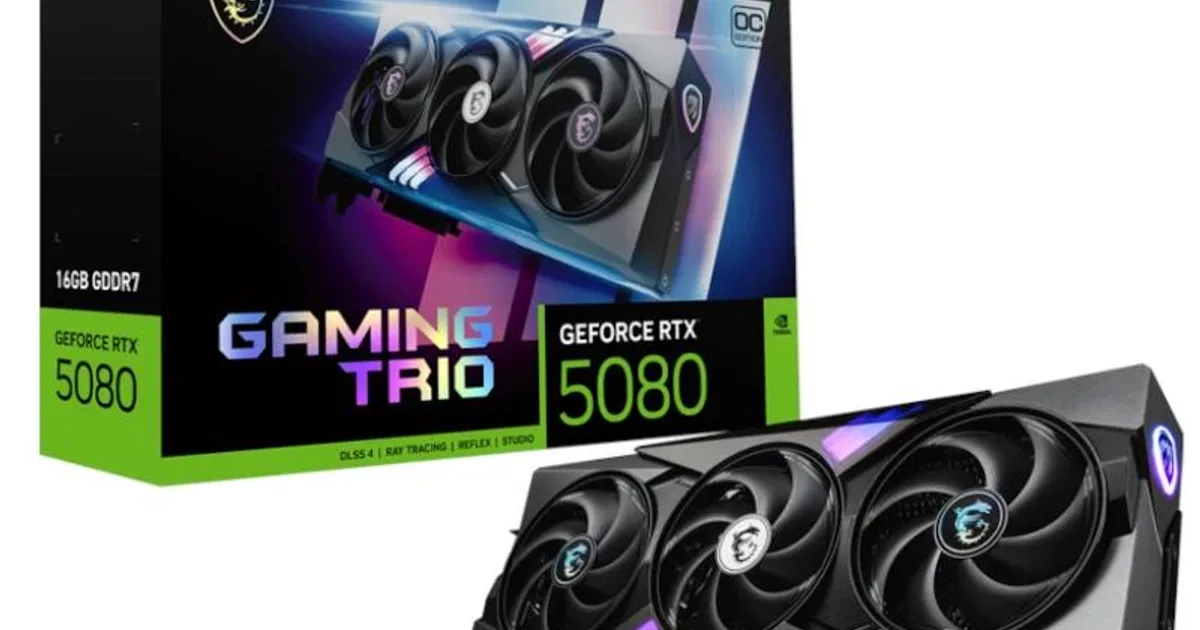 MSI VGA NVIDIA RTX 5080 16G GAMING TRIO OC DDR7 (3)