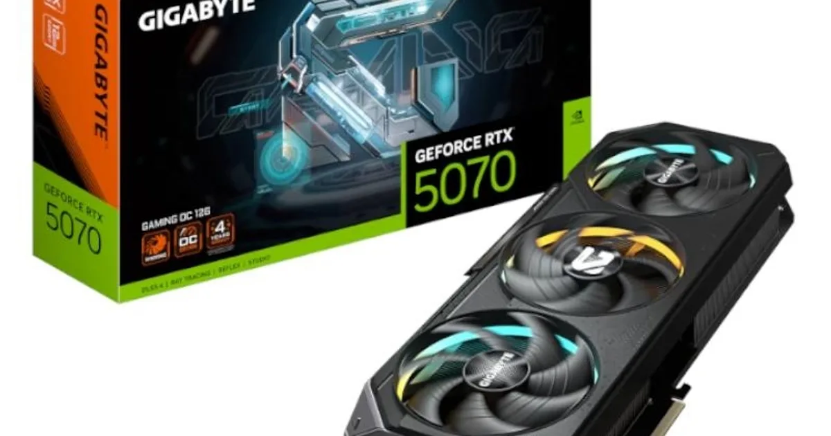Gigabyte VGA NVIDIA RTX 5070 OC 12GB DDR7 GAMING