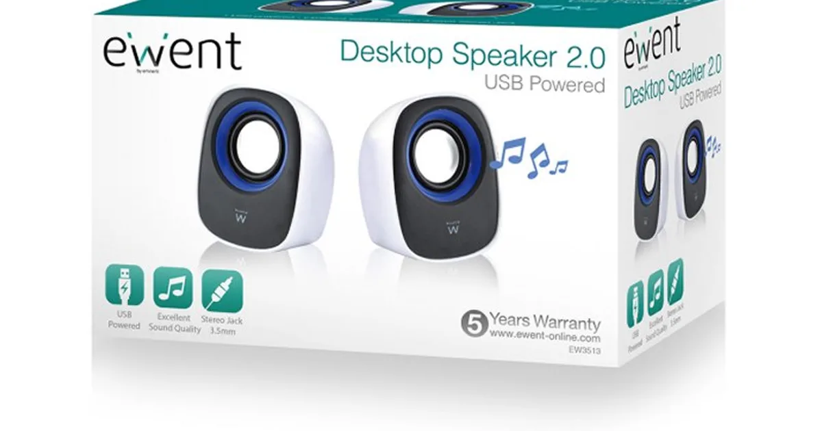 EWENT Altavoces escritorio 2.0 usb (3)