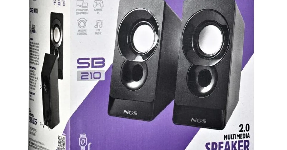 NGS Altavoz PC SB210 2.0 12W USB (4)