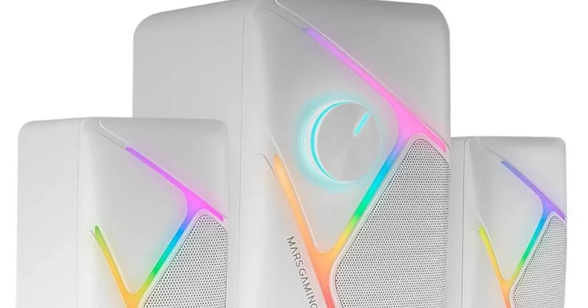 Mars Gaming Altavoces MS-H21 2.1 35W RGB Blanco