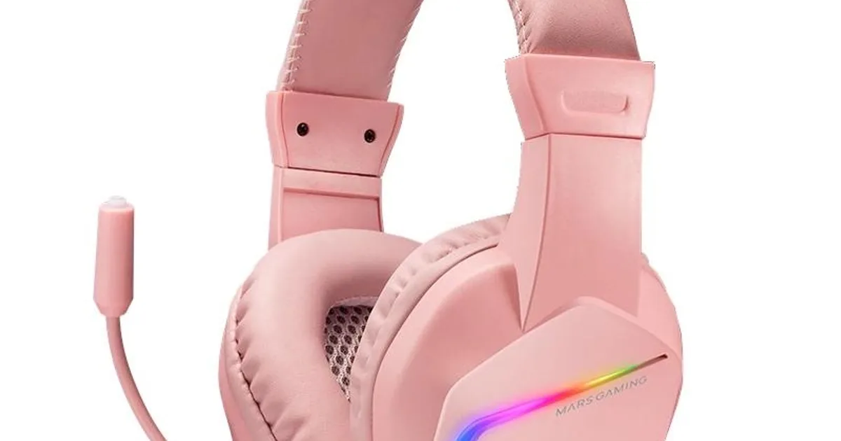 MARS GAMING Auricular+mic MH122 Rosa