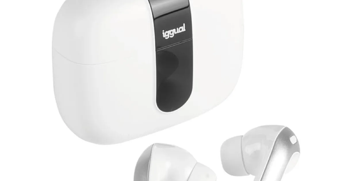 iggual Auriculares inalámbricos TWS Bluetooth blan