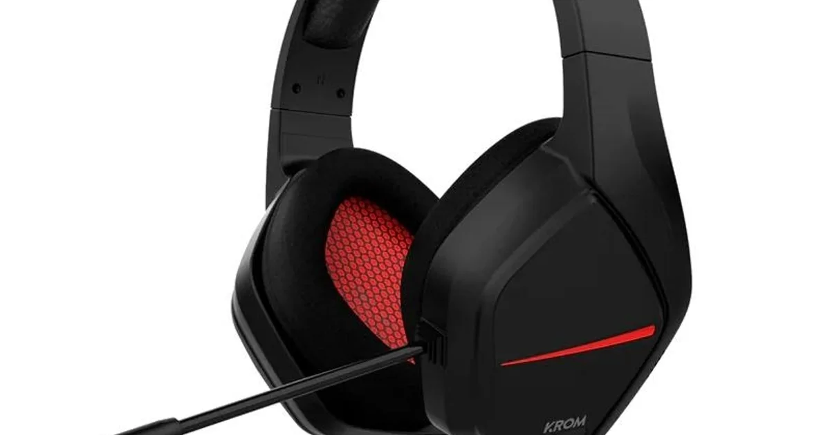 KROM KOPA MOVE AURICULAR GAMNG ESTEREO NEGRO ROJO