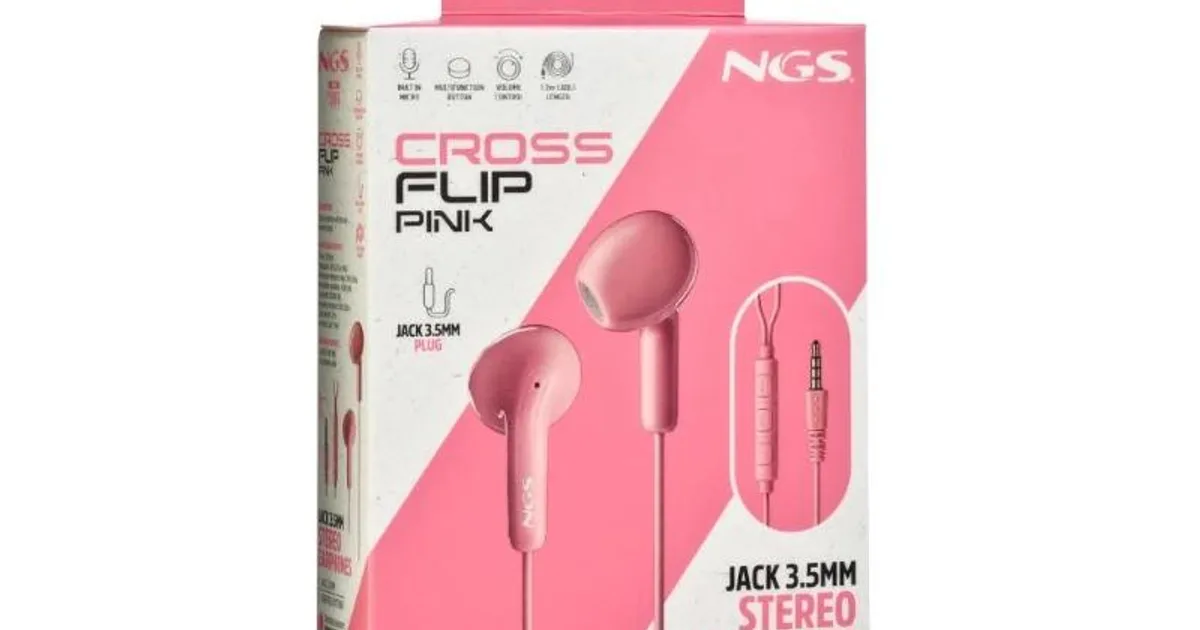 NGS Auricular Rosa Estéreo Cable JACK 3.5 Mm (4)