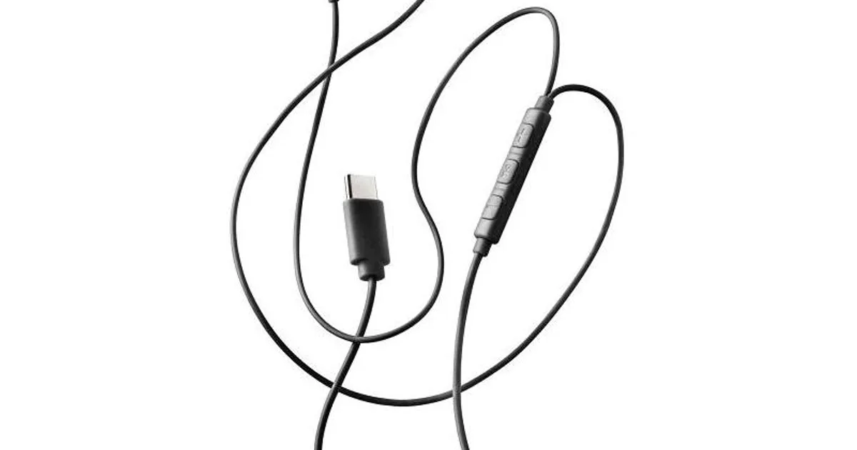 NGS Auricular Negro Estéreo USB-C Con Cable