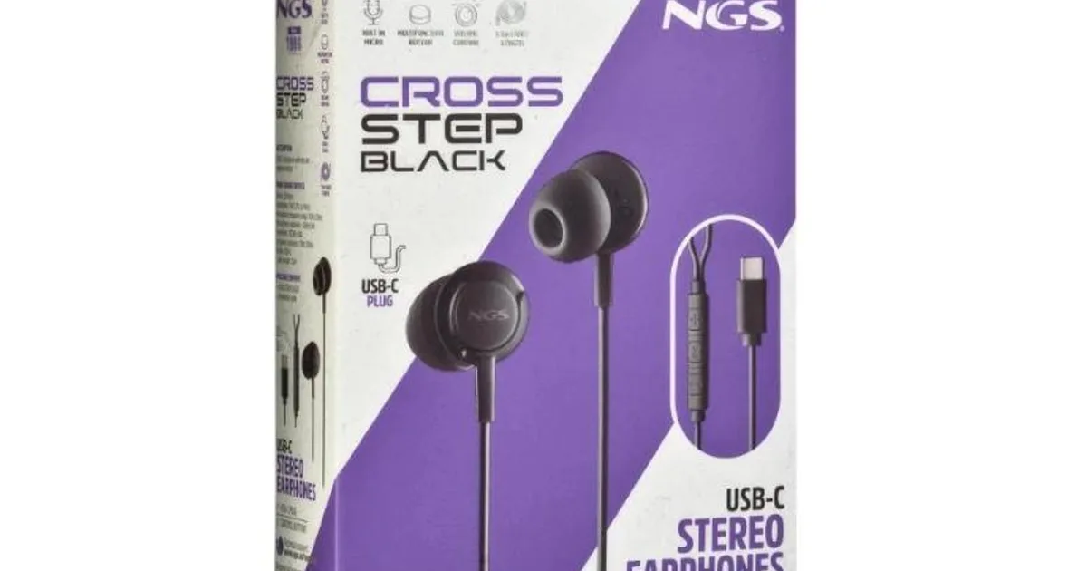 NGS Auricular Negro Estéreo USB-C Con Cable (4)