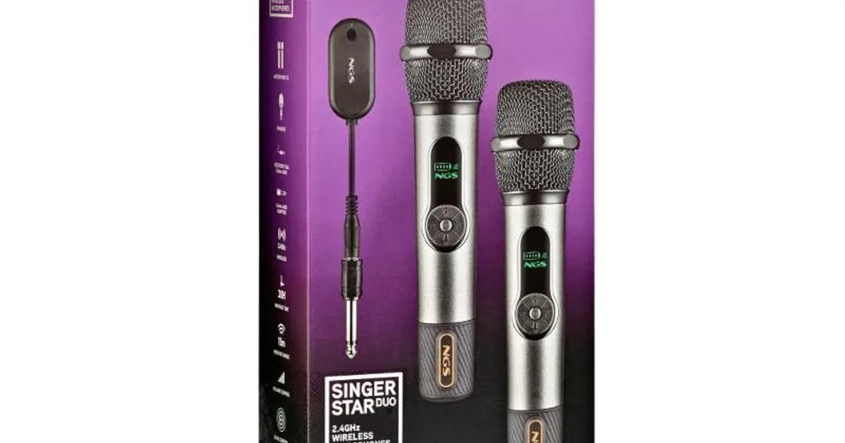 NGS Micrófonos inalámbricos Vocales Pack 2 (4)