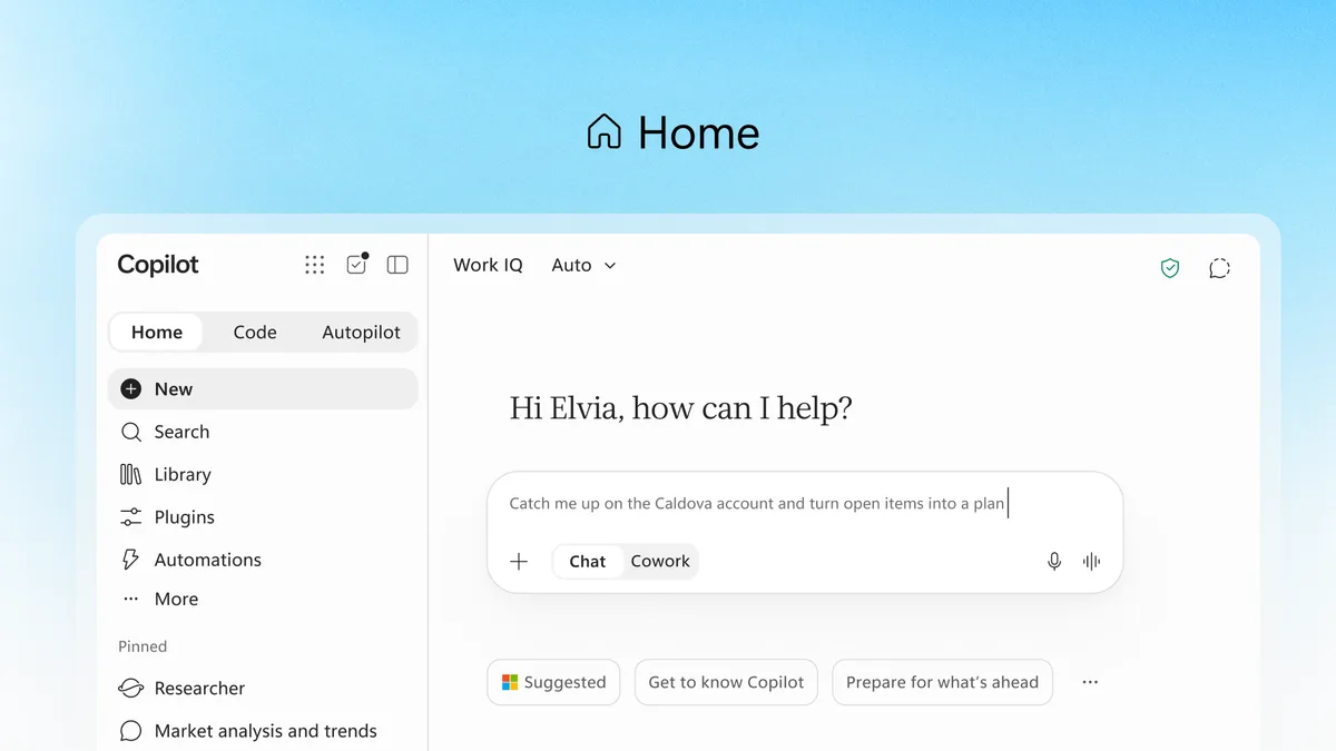 Microsoft Copilot se renueva: análisis de Home, Code y Autopilot
