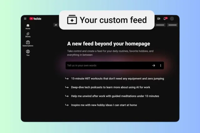 YouTube estrena feeds de vídeo personalizados creados por IA