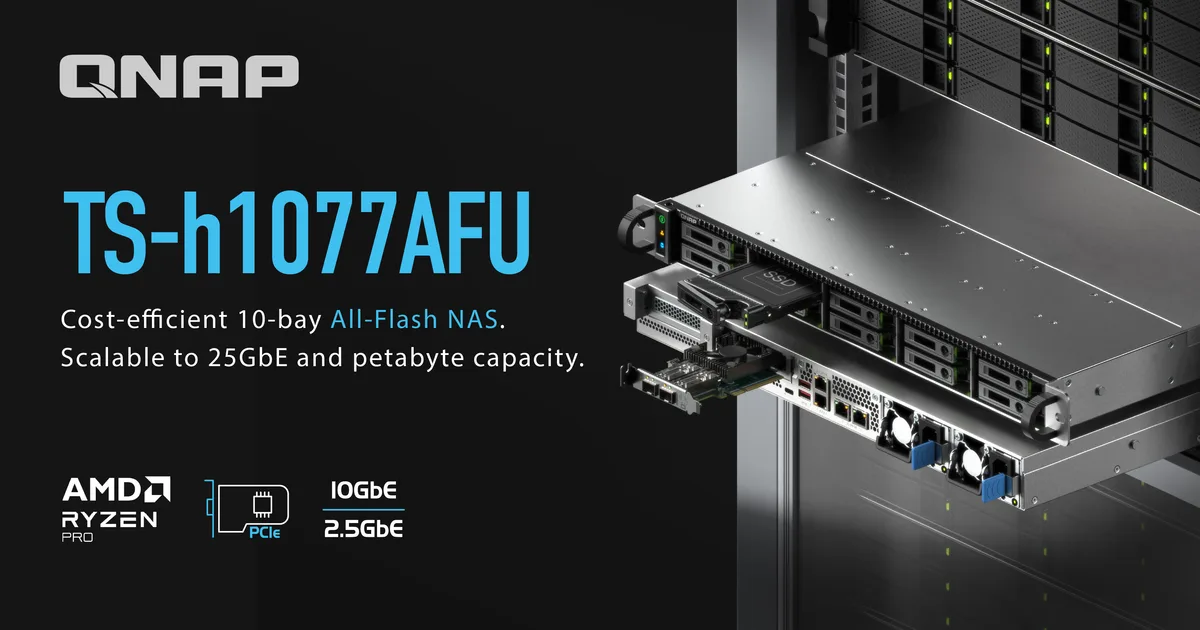 QNAP TS-h1077AFU: nuevo NAS all-flash con AMD Ryzen PRO