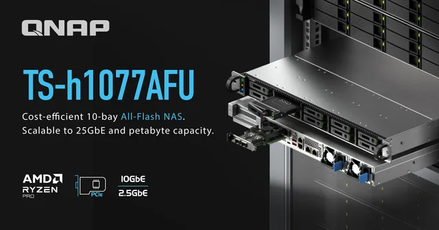 QNAP TS-h1077AFU: nuevo NAS all-flash con AMD Ryzen PRO